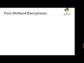 User Defined Exception in Python