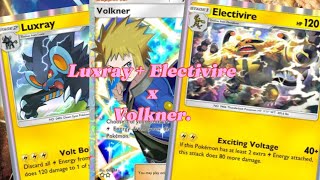 Non EX deck, Luxray x Electivire with Volkner.