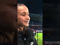 the facial expression of a girl fan who met mbappe...they re both lovely 🥹❤️ mbappe live stream