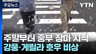 [날씨] 토요일 밤, 중부 장마 '태풍급 비바람'...게릴라 호우 비상 / YTN