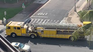 Kakaako Fire Station [Honolulu Fire Dept.] Ladder 9 Responding (Wail and Yelp)