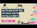 Auto Backup TDL for Tally Erp 9 | Free TDL | Debit & Credit