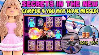 Secrets In The NEW CAMPUS 4 UPDATE You May Have Missed Royale High