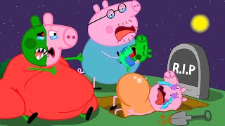 George Pig Turns into a Zombie 🧟‍♀️ - What Happened Peppa vs Daddy  Peppa Pig Funny Animation