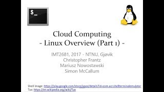 Cloud: Linux Introduction Part 1 (Session 1) 2017