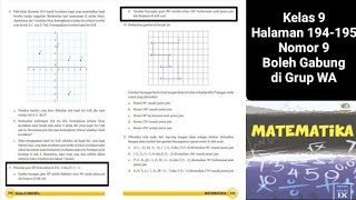 Matematika, Kelas 9, Halaman 194-195, Nomor 9