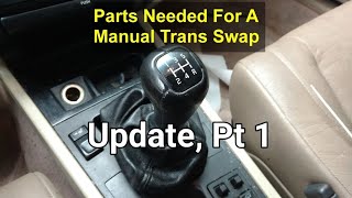 Manual swap parts for Volvo 850, show \u0026 tell.  Part 1