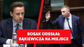 Bąkiewicz machał rękami w Sejmie. Bosak odesłał go na miejsce: Proszę nie zakłócać debaty