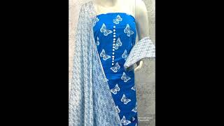 pure slub cotton work with Potli Work, bottom cotton print dupatta siffon work