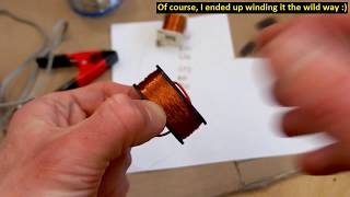 Winding a coil (rewinding my frequency meter)