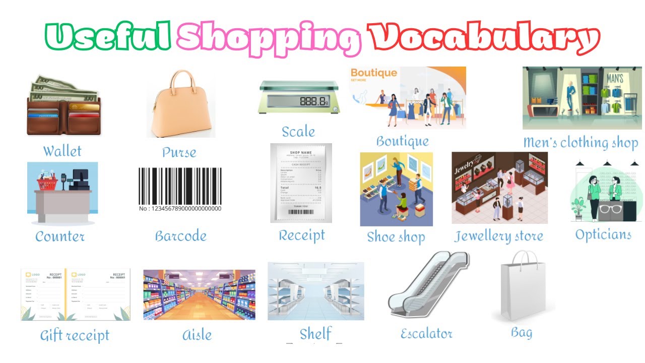 Shopping Vocabulary You Must Know | ESL | English Vocabulary - YouTube