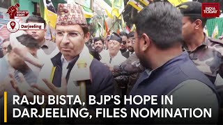 BJP Candidate Raju Bista Files Nomination Amidst Massive Gathering in Darjeeling | India Today News