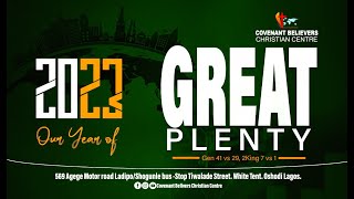 THE RELEASE OF GREAT PLENTY || Sunday January 15th, 2023  || CBCC