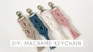 DIY: MACRAME KEYCHAIN TUTORIAL | INTERMEDIATE MACRAME | HOW TO MAKE MACRAME