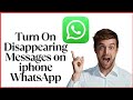 How to turn on disappearing messages in whatsapp iphone (2025)