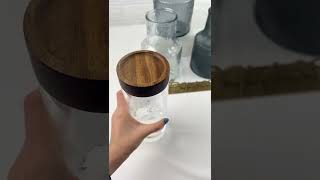 💥 Leak proof- Acacia wood screw lid glass storage jar- for honey storage