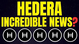 HEDERA: INCREDIBLE NEWS!? I'M EXCITED FOR THIS! | Hedera HBAR Price Prediction