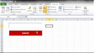 Excel 2010 VBA Tutorial 55 ActiveX Controls Text Box