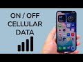 How To Turn ON / OFF Cellular Data On iPhone