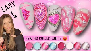 💖 Heart Valentine Nail Art Designs | Easy Valentine's Nails | Pink Glitter Cateye Bling Lips Marble