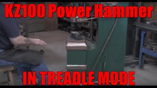 KZ100 Power Hammer in Treadle Hammer mode