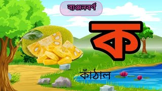 স্বরবর্ণ ও ব্যঞ্জনবর্ণ একসাথে | এসো বাংলা বর্ণমালা শিখি | অ তে অজগর, ক কাঁঠাল