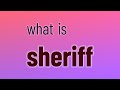 Sheriff - 4 English Vocabulary Flashcards