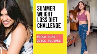 30 days Weight Loss Diet Plan Challenge to lose weight fast | March Challenge