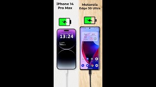 iPhone 14 Pro Max vs  Motorola Edge 30 Ultra Charging Test 🔌 Subscribe for more 👍🏼