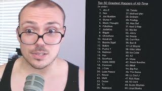 The Worst Top 50 Rappers List Ever?