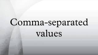 Comma-separated values