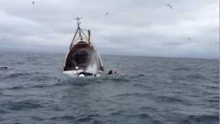 incredible video!!! prawn trawler sinks in cold Irish sea