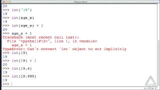 Unit 4 Video 2: Converting Data to an Integer