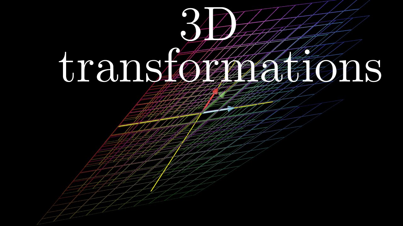 Three-dimensional Linear Transformations | Chapter 5, Essence Of Linear ...