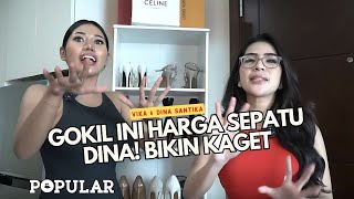 GOKIL INI HARGA SEPATU DINA! BIKIN KAGET | #GREBEKMODEL - Dina Santika | Popular Magazine Indonesia