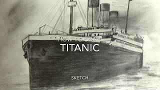How to draw:TITANIC sketch [stop motion video]
