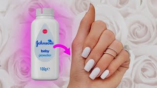How to make nails from BABY POWDER | Baby Powder Fake Nails At Home easy/fast *no more acrylic*