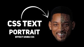 CSS Text Portrait Effects | Html CSS Tutorial