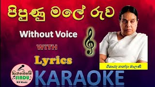 පිපුණු මලේ රුව | Pipunu Male Ruwa Karaoke | Without Voice