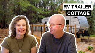 RV Travel Trailer As A Cottage On A Permanent Campground