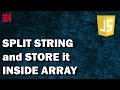 LEARN JAVASCRIPT How to split string into an array