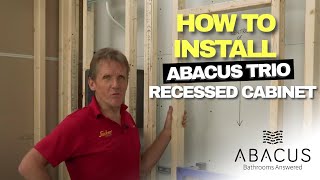 Install a Trio Recessed Bathroom Cabinet including frame