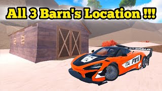 All 3 barn's location for the 6th DW update in 2025 !!! 🛠️ Roblox Drive World