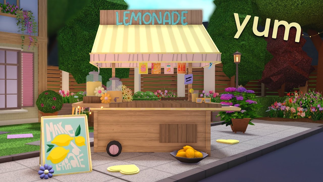 Building A Lemonade Stand In Bloxburg - YouTube