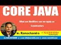 What are modifiers can we apply on Constructors | Core Java Tutorial