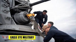 U.S. Navy Fires CIWS \u0026 M240B Machine Gun Destroyer USS Howard (DDG 83)