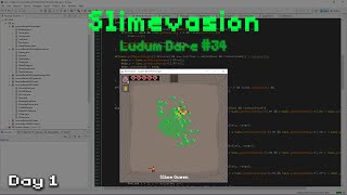 Making game in Java for Ludum Dare #34 - Day 1 - Time lapse