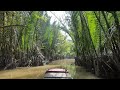 mekong boat trip at natural canal across coconut land