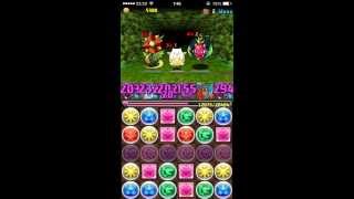 【パズドラ】　木曜ダンジョン　超地獄級　ガチャ限定モンスター無しサタンパーティーノーコンクリア