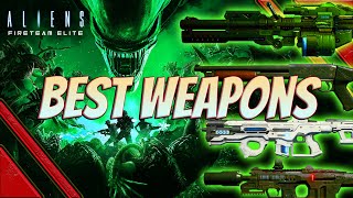 Aliens Fireteam Elite best weapons for each category class - strongest Rifle CQW Handgun and Heavy